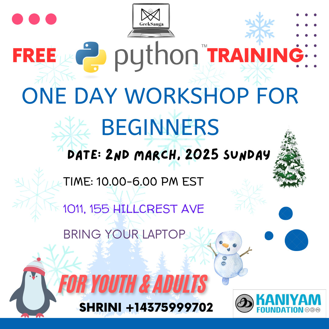 One day workshop on Python programming